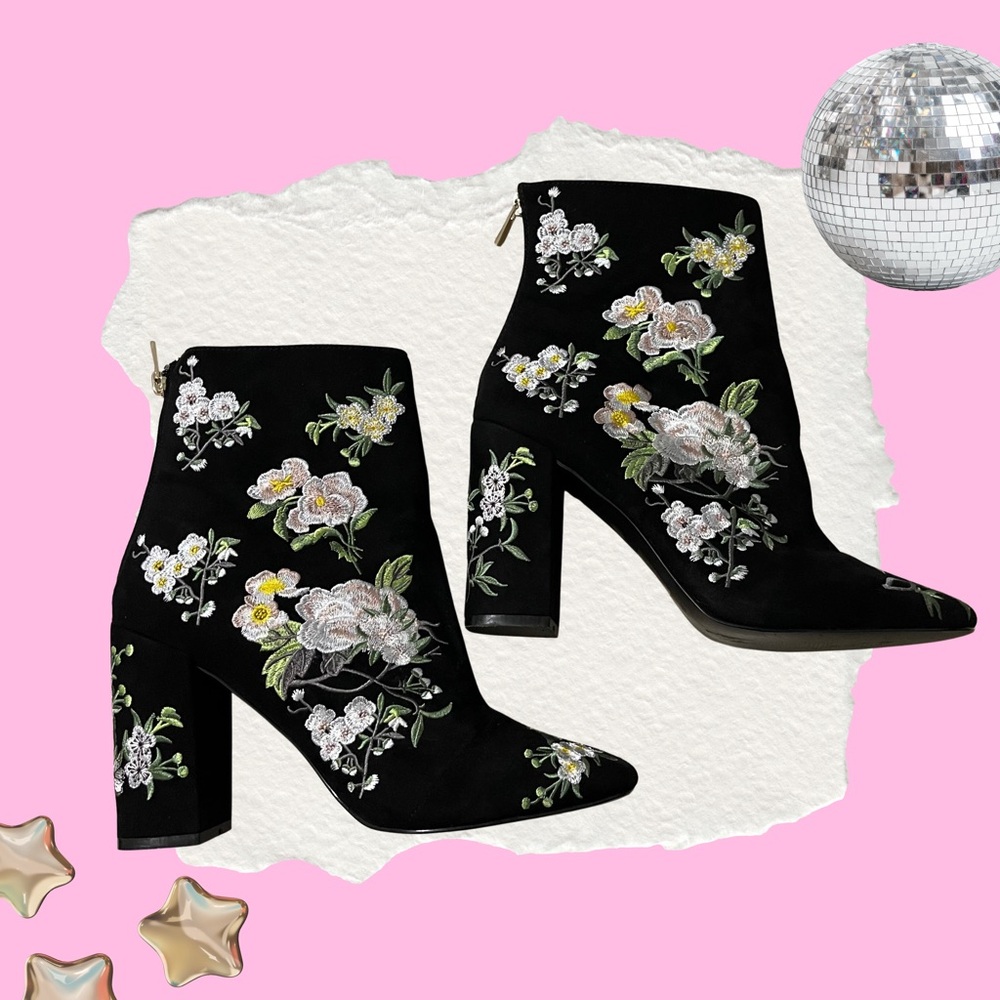 Miss Selfridges Embroidered Boots - Picture 1 of 6